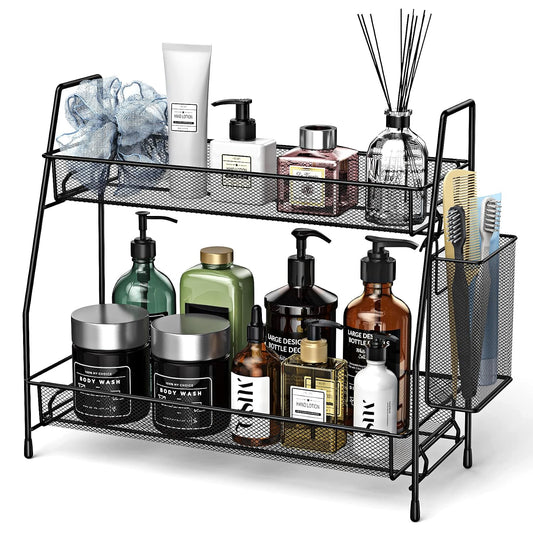 Bathroom Organizer Countertop, Spice Rack Organize... (Iron)