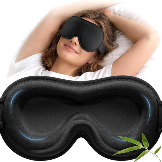 Sleep Mask Women Men for Lash Extension, Breathabl... (Black)