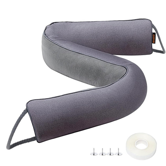 Door Draft Stopper 36 Inches, Energy Saving, Gray (Gray)