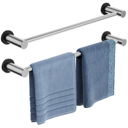 Magnetic Towel Holder, Magnetic Towel Rail Silver with Adjustable Length, Brushed Nickel Non-Slip Stainless Steel Towel Rail for Refrigerator, Oven, Dishwasher, Laundry (2 Pack)