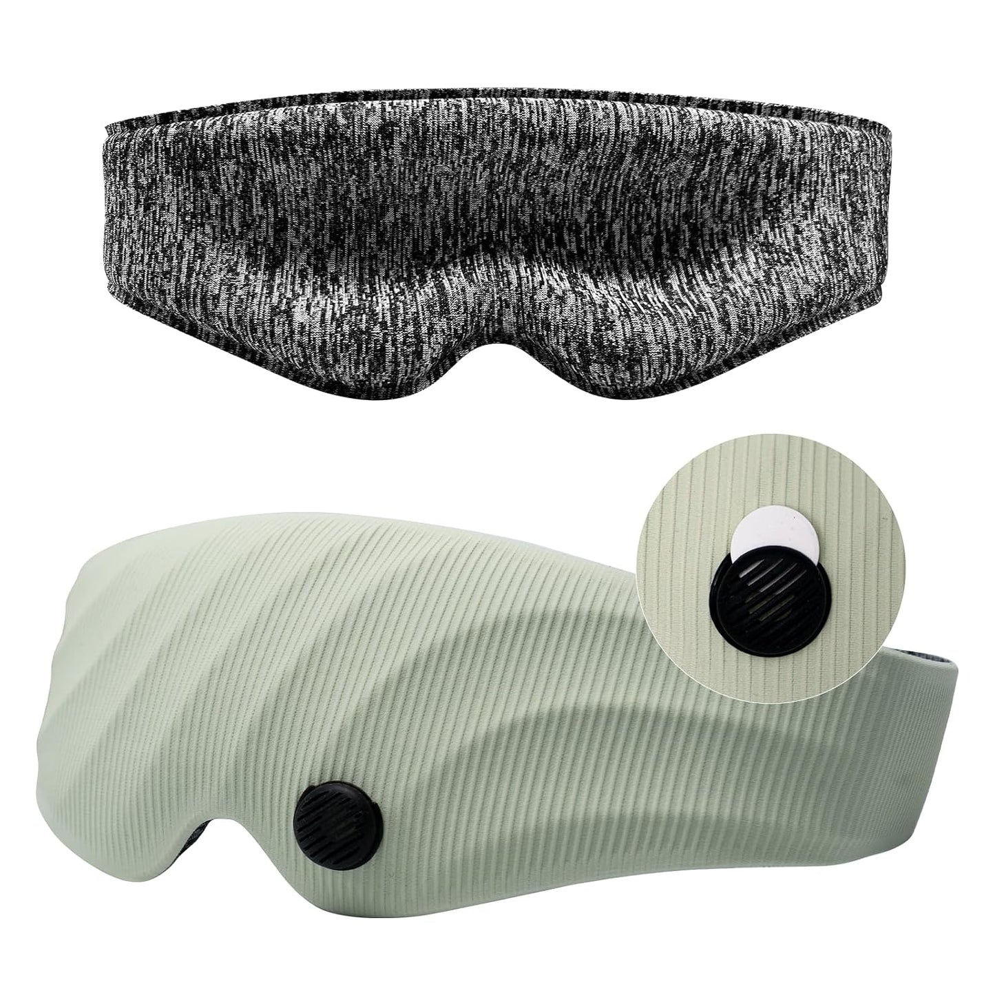 Sleep Mask, Scented Eye Mask for Sleep, 100% Blackout Eye Mask for Women Men, 3D Contoured Cup, Zero Pressure Soft Comfortable Sleep Mask for Travel-Green