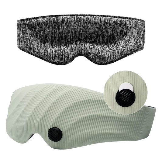 Sleep Mask, Scented Eye Mask for Sleep, 100% Blackout Eye Mask for Women Men, 3D Contoured Cup, Zero Pressure Soft Comfortable Sleep Mask for Travel-Green