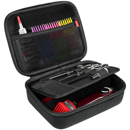 ProCase Hard Travel Case for Hair Clippers -Black | Barber Supplies Holder, Trimmer Organizer Storage Bag, Fits Hatteker/Oneisal/Wahl/Andis, for Men Razor Guard Grooming Kits