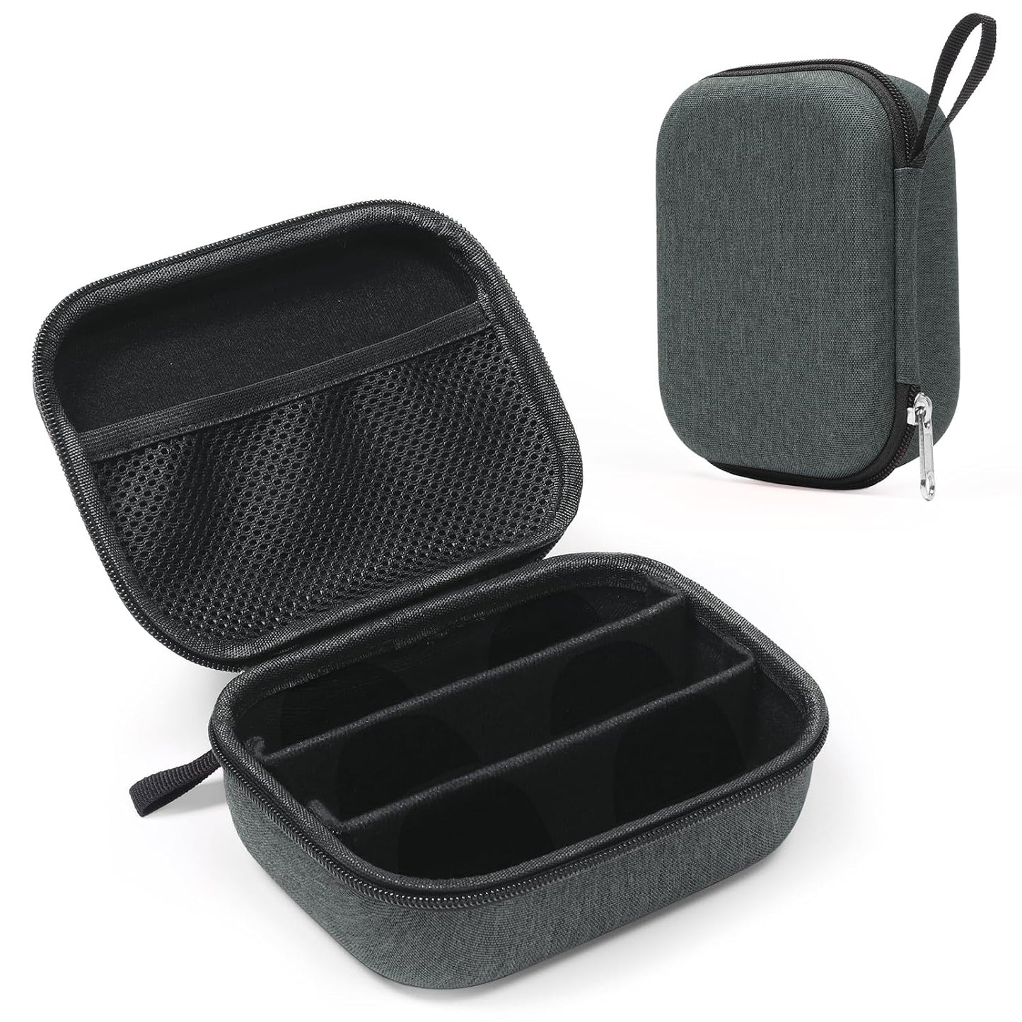Bukere Travel Sunglasses Organizer Glasses Case, 3 Adjustable Slot for Multiple Eyeglasses, Hard Eyewear Box for Men Women