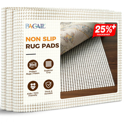 BAGAIL BASICS 8 x 10 FT Rug Pad Gripper for Hardwood Floors, Non Slip Rug Pads for Area Rugs, Extra Thick Under Rug Padding, Protect Your Rugs & Floors