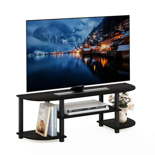 Turn-S-Tube Wide TV Entertainment Center, Espresso... (Espresso/Black | Engineered Wood)