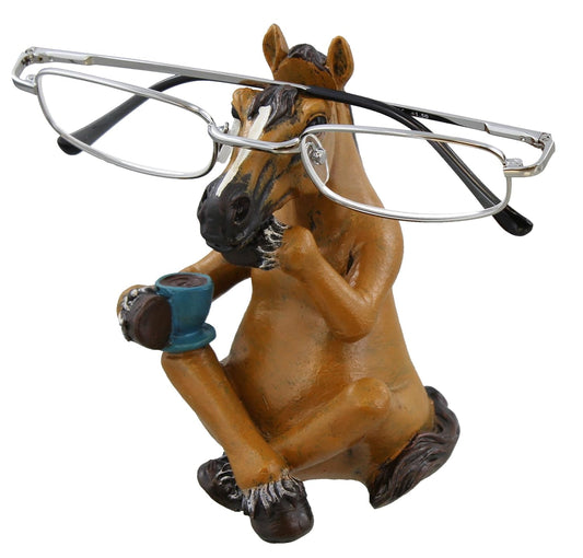 Whimsical Sitting Horse Eyeglasses Holder Stand -... (Resin)