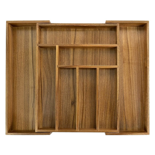 Luxury Acacia Kitchen Drawer Organizer - Silverwar... (Acacia Wood | Acacia Wood)