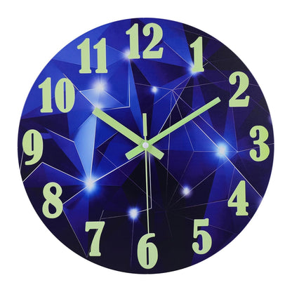 Outdoor Clocks Waterproof 12 Inch Galaxy Night Light Glass Wall Clock for Pool Patio Bathroom