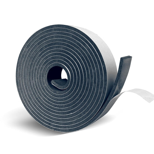 Black Foam Weathe Stripping 2 inch Wide x 1/4 inch Thick,Closed Cell Foam Tape with Self-Adhesive,Single Sided Weatherstripping for Window, Door Seal,High Density Weatherstrip 16.5 Feet