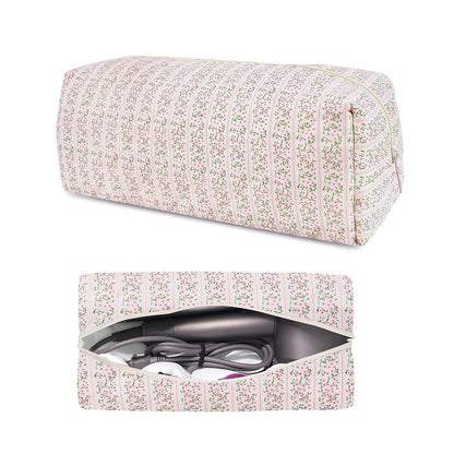 Hair Tools Travel Carrying Bag, Quilted Floral Bag for Shark Flexstyle | Carrying Case Portable Shark Air Wrap Dryer Case Flat Curling Iron Organizer for Women (Pink)