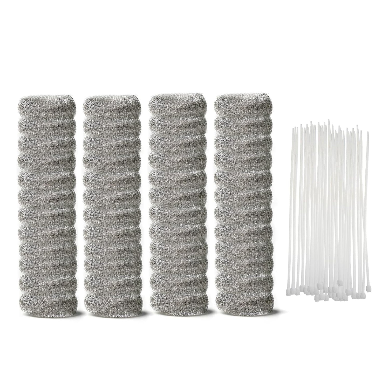 48 PCS Washing Machine Drain Lint Trap, Lint Traps, Lint Catcher for Washing Machine, with 48 Nylon Cable Ties