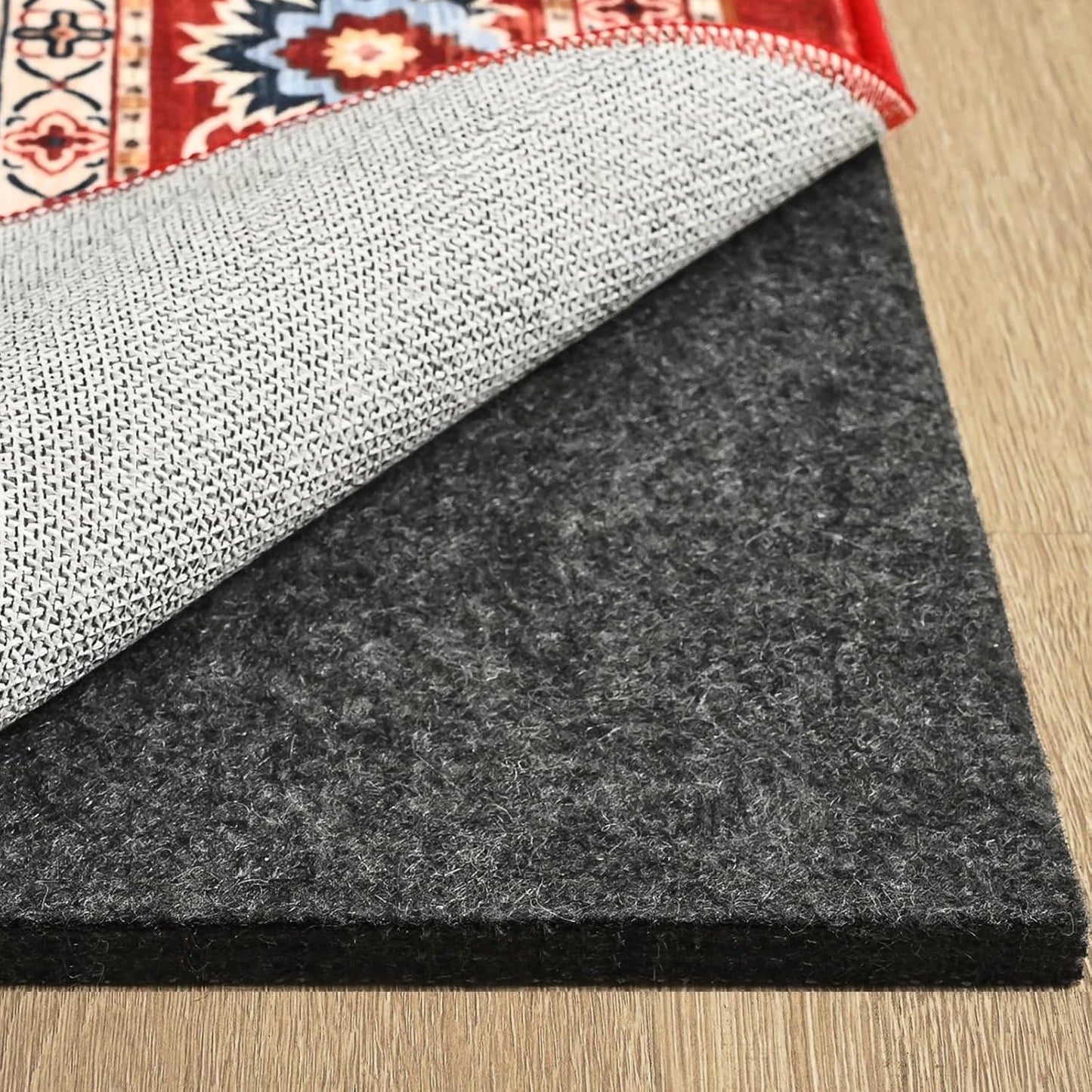 YJ.GWL 6x9 Feet Non Slip Rug Pad 1/4 inch Thick Felt and Silicone Backing, Dual Surface Cushion Rug Gripper for Hardwood Floors, Carpet Liner Keep Rugs in Place, Anti Skid Mat for Under Area Rug