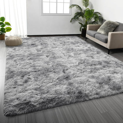 Large Shag Area Rugs 6 x 9, Tie-Dyed Plush Fuzzy R... (Polypropylene)