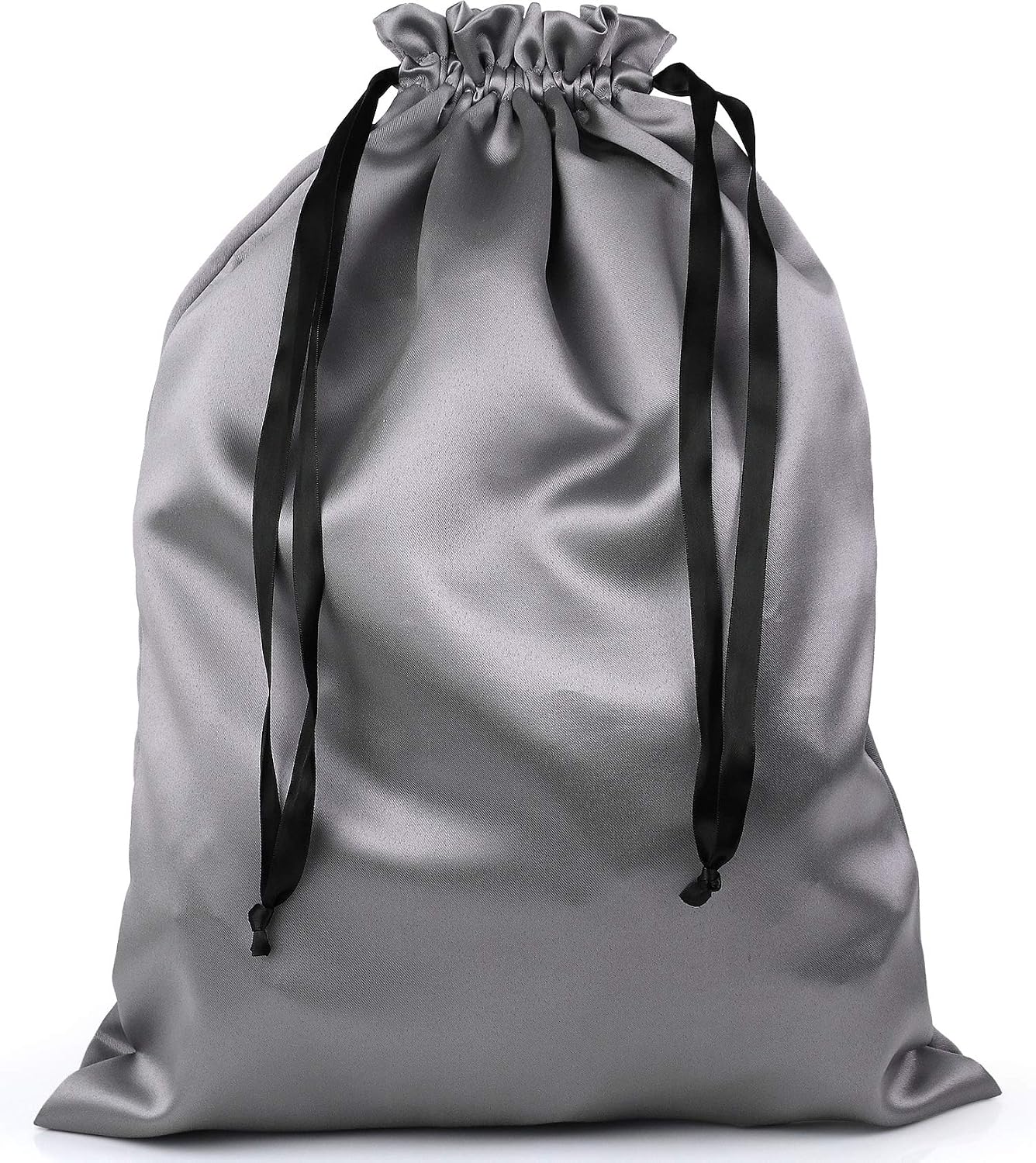 PlasMaller Dust Cover Storage Bags Thick Silk Cloth Pouch with Drawstring For Luxuries Handbags Tote Purses Shoes Boots, Silver (19.6 x 23.6 in)