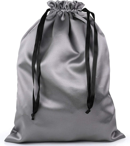 PlasMaller Dust Cover Storage Bags Thick Silk Cloth Pouch with Drawstring For Luxuries Handbags Tote Purses Shoes Boots, Silver (19.6 x 23.6 in)