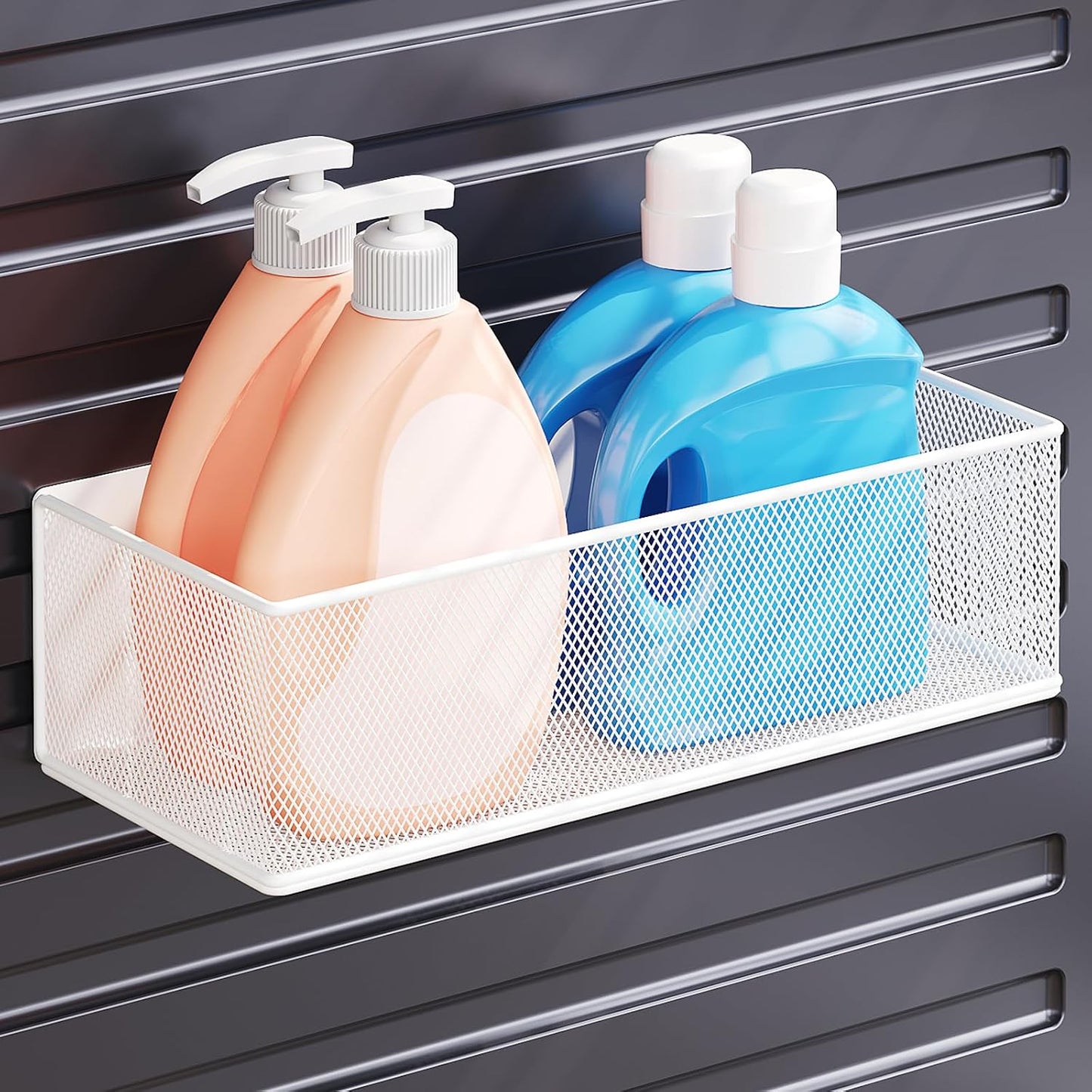 Magnetic Shelf for Washing Machine, White, 10.63"L*4.72"W*3.03"H | Washer Dryer Shelf, Magnetic Lint Bin for Laundry Room, Spice Rack, Magnetic Basket Organizer for Laundry Kitchen, 1 Pack