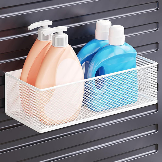Magnetic Shelf for Washing Machine, White, 10.63"L*4.72"W*3.03"H | Washer Dryer Shelf, Magnetic Lint Bin for Laundry Room, Spice Rack, Magnetic Basket Organizer for Laundry Kitchen, 1 Pack