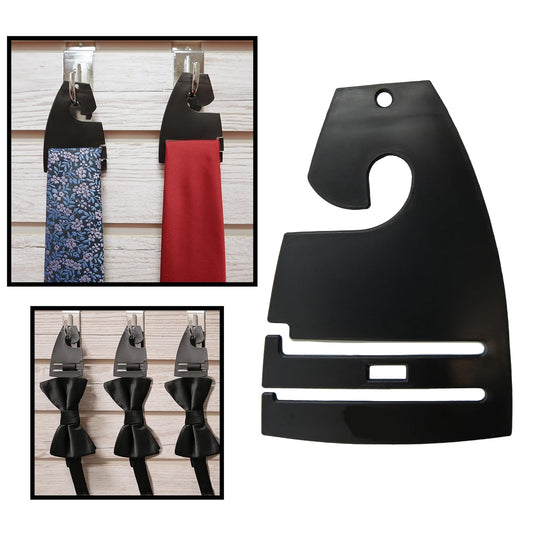 Black Neck Tie Hangers for Retail - Economic Plast... (Black | Plastic)