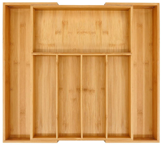 Bamboo Drawer Organizer, Large, Natural (Natural | 100% Bamboo)