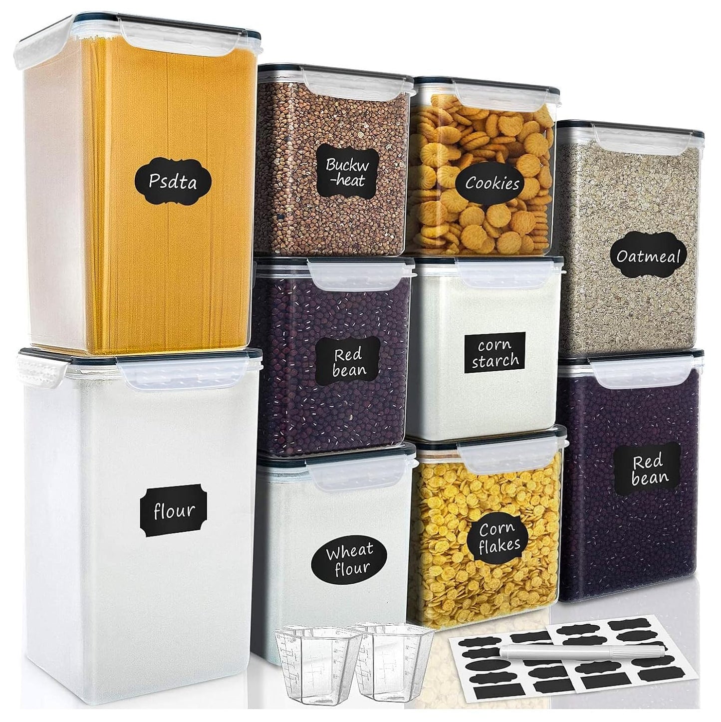 VERONES Large Tall Airtight Food Storage Containers, 10 PACK Containers Set