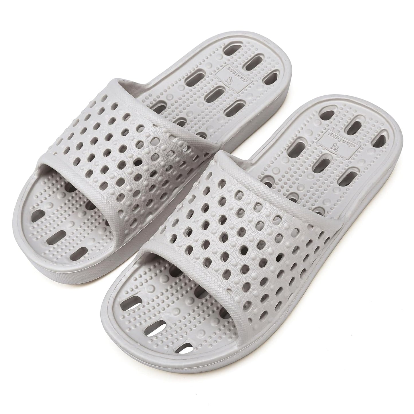 clootess Shower Shoes Slide for Men and Women Bath Non-Slip Holes Slipper | House Bathroom Flip Flops Pool Gym Students College Dorm Quick Drying Comfortable Sandals