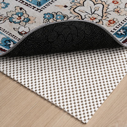 Non Slip Rug Pad Gripper for Hardwood Floors, 9x12 FT Anti Slide Rug Underlay, Eco Safe Odor Free, Cushioned Floor Protector, Cut-to-Size Multi-Purpose Pad