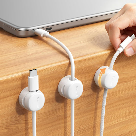 6 Pack Rotating Magnetic Cable Clips, Cord Organiz...