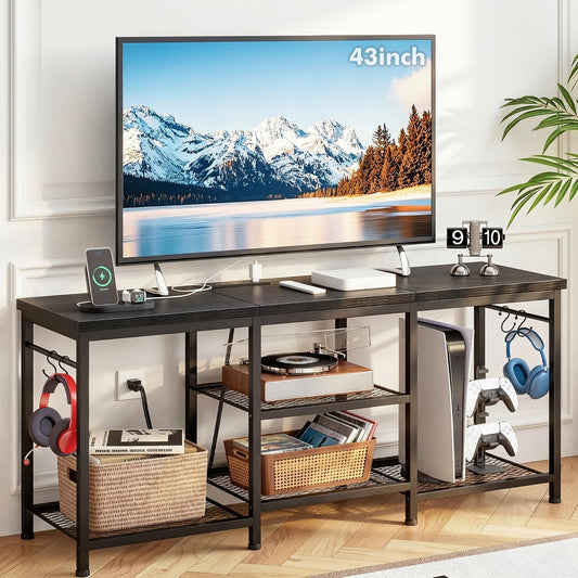 TV Stand for Tvs Up to 50 Inch, Entertainment Cent... (Metal, Wood)