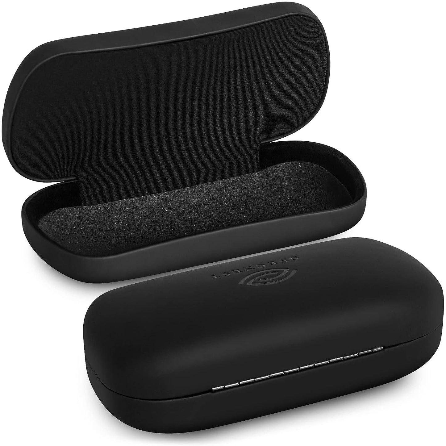 SunGlasses Case - Vegan Leather Sunglass Holder with Mesh Foam to Cradle Sunglasses Securely - Hard Eyeglass Case with Metal Construction - Designed by Optical Professionals
