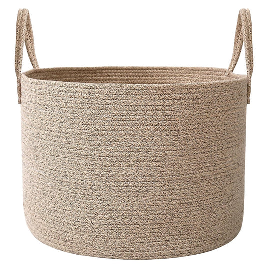 65L Extra Large Machine Washable Cotton Rope Blank... (Oatmeal | Cotton)
