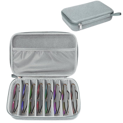 Bukere Travel Sunglasses Organizer Case Adjustable Slot For Multiple Eyeglasses Hard-shell Portable Storage Box for Men Women
