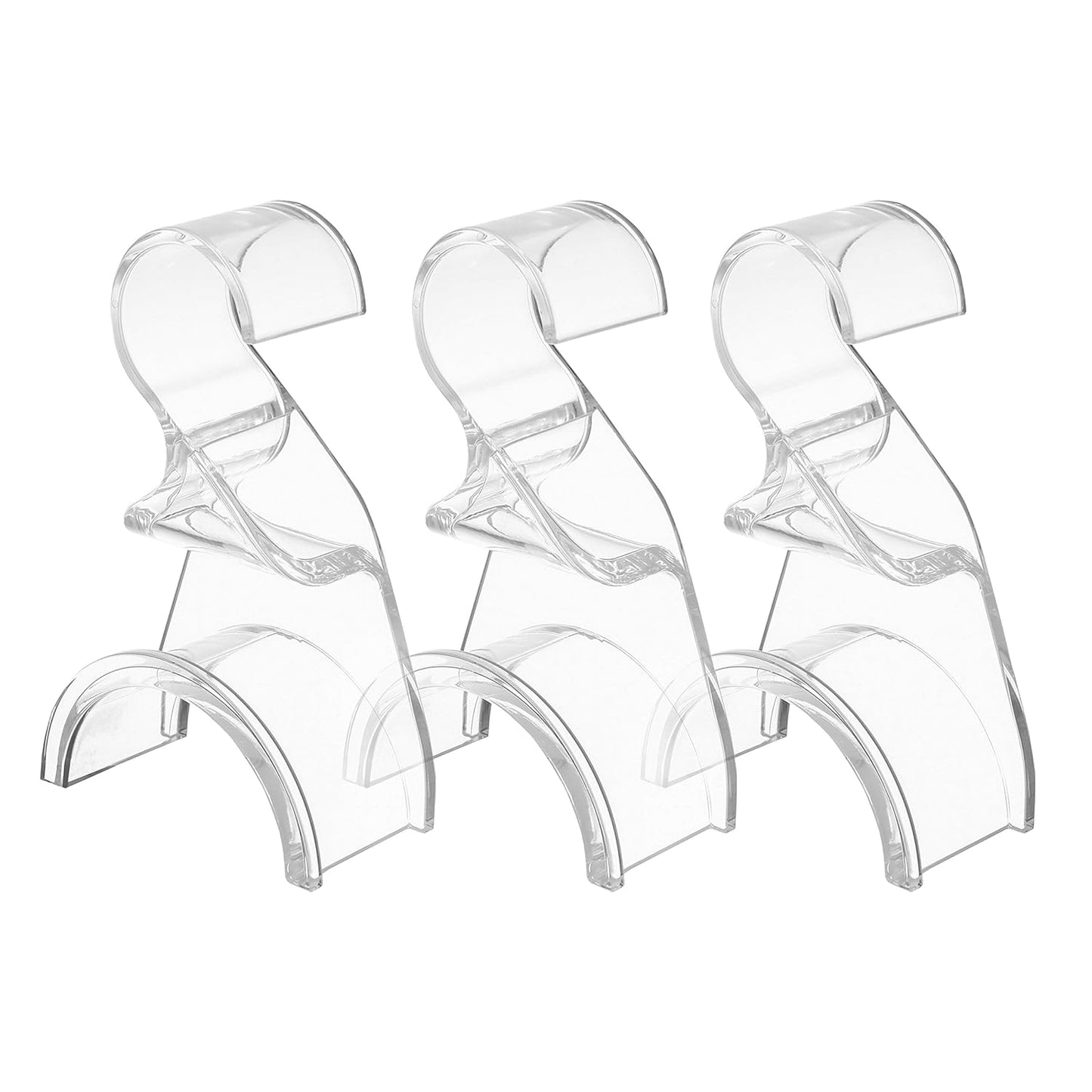 Clear Purse Hanger Closet 3 Pack, Acrylic Purse Hooks for Closet | Acrylic Purse Hooks, Space Saving Storage, Closet Purse Organizer, Bag Hanger For Closet, Clean Display