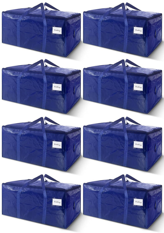 8 Pack Extra Heavy Duty Large Moving Bags with Str... (8 Count | Blue)
