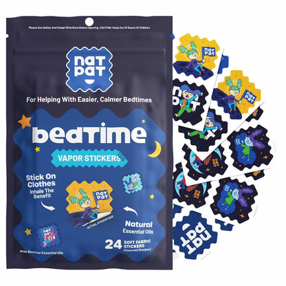 NATPAT Bedtime Sleepy Patch Sleep Promoting Stickers for Kids and Adults | Chemical & Drug Free Sleep Support, Melatonin Free, Children’s Sleep Aid, Natural Sleep Patch (24 Pack)