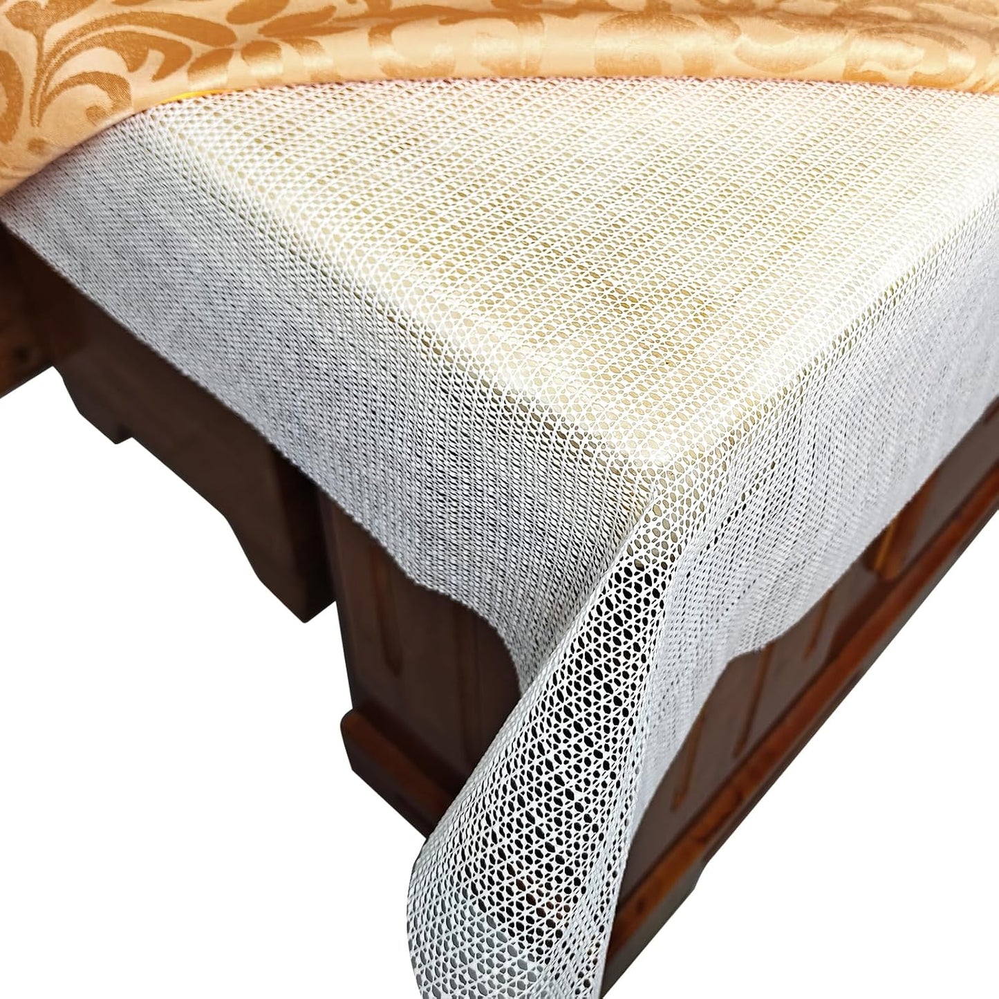 Table Padding Under Tablecloth 79×71in, Non Slip Tablecloth Underlay with Mesh Texture, Keep Tablecloth from Sliding, Anti Slip Rug Pad for Carpet Grippers, Rug Gripper for Tile Floors, Drawer Liner.