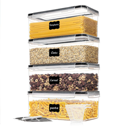 Vtopmart Pasta Storage Containers, 4 Pack, 3.2L Airtight Canisters