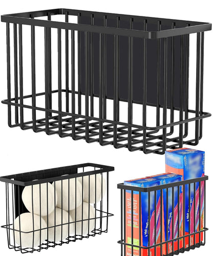 Magnetic Shelf Fridge Basket Bin for Whiteboard Washer Dryer Locker Cabinet | No Drilling Or Tools Needed, Reusable Magnet Organizer Classroom Office Home Kitchen Laundry Storage Rack Container Holder