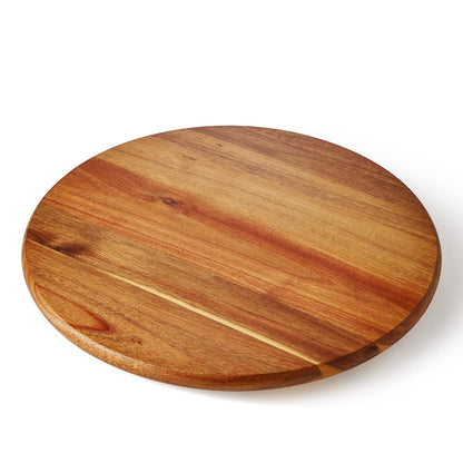 Acacia Wood Lazy Susan, Wood Turntable Tray Cabinet Organizer,14"
