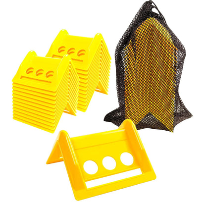 24 Pack 4" Flatbed Edge Corner Protectors for Cargo Load, Compatible with 4 Inch Winch Ratchet Straps, Plastic Tie down Strap Protector with Carrying Case for Flatbed Truck Shipping