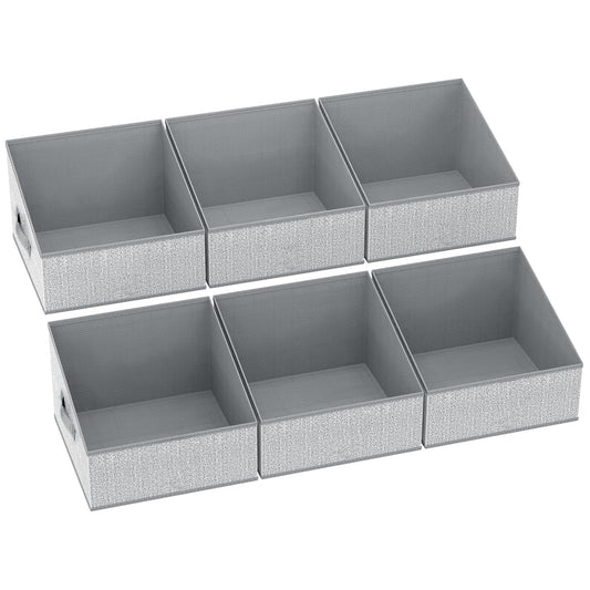 DIMJ Closet Storage Bins - Fabric Storage Baskets for Shelves, Collapsible Closet Organizers and Storage with Handles, Trapezoid Shelf Organization Storage Cubes for Purse, Toys, Books, Towel, Socks