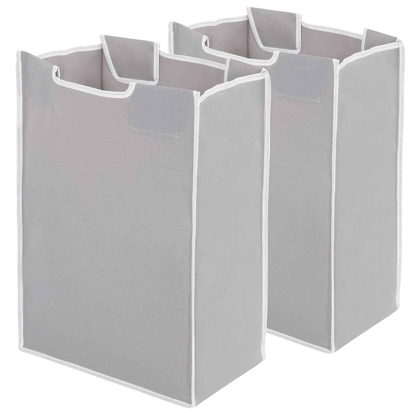 STORAGE MANIAC 2 Pack Laundry Sorter Replacement Bags, Gray | No Hangers Included, Oxford Fabric, Fits 2/3/4 Bag Laundry Sorters, Removable Design, 14.2" x 8.7" x 21.3", Holds 25 lbs Each