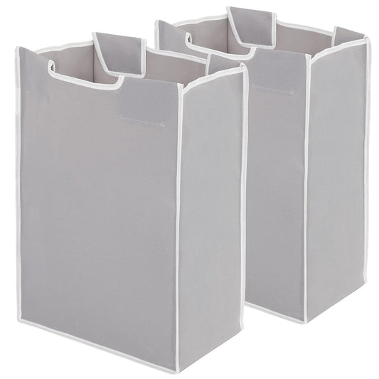 STORAGE MANIAC 2 Pack Laundry Sorter Replacement Bags, Gray | No Hangers Included, Oxford Fabric, Fits 2/3/4 Bag Laundry Sorters, Removable Design, 14.2" x 8.7" x 21.3", Holds 25 lbs Each