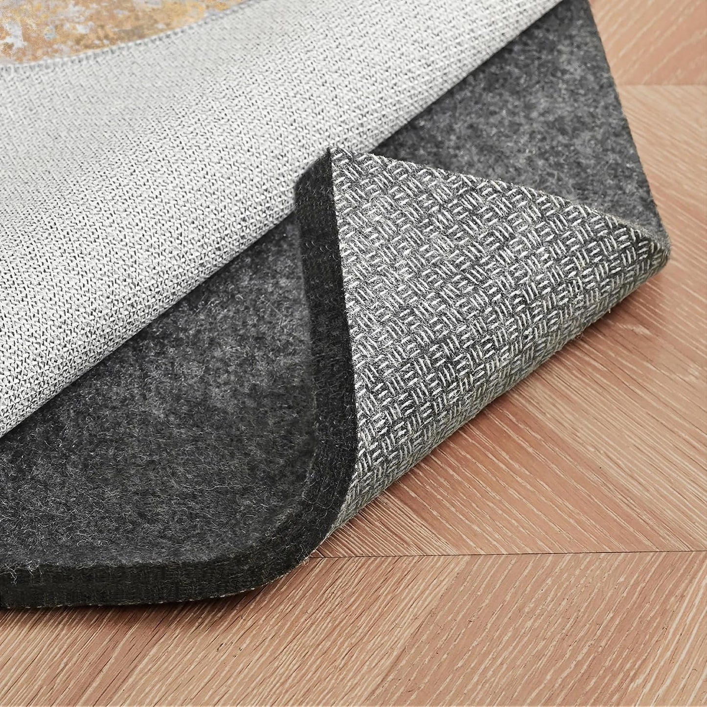 5x7 Non Slip Rug Pad Gripper, 1/4" Thick Cushioned Carpet Pads | Rugs Padding for Hardwood Floors, Felt and Silicone Backing, Under Area Rugs Anti Skid Mat Keep Rugs in Place