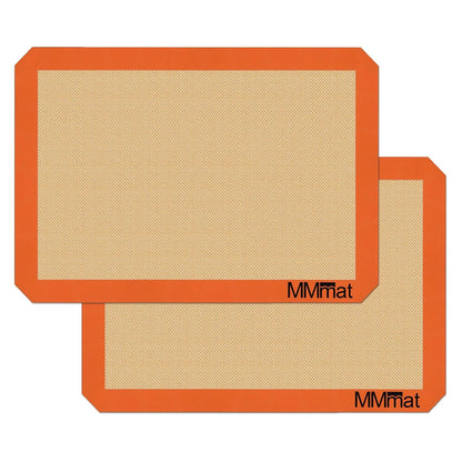 Best German Silicone Baking Mat - Half Sheet Baking Mat, Set of 2 | Non Slip Silicone Baking Sheet, Non Stick Reusable, BPA Free, PFOA Free, Non-toxic, Dishwasher Safe