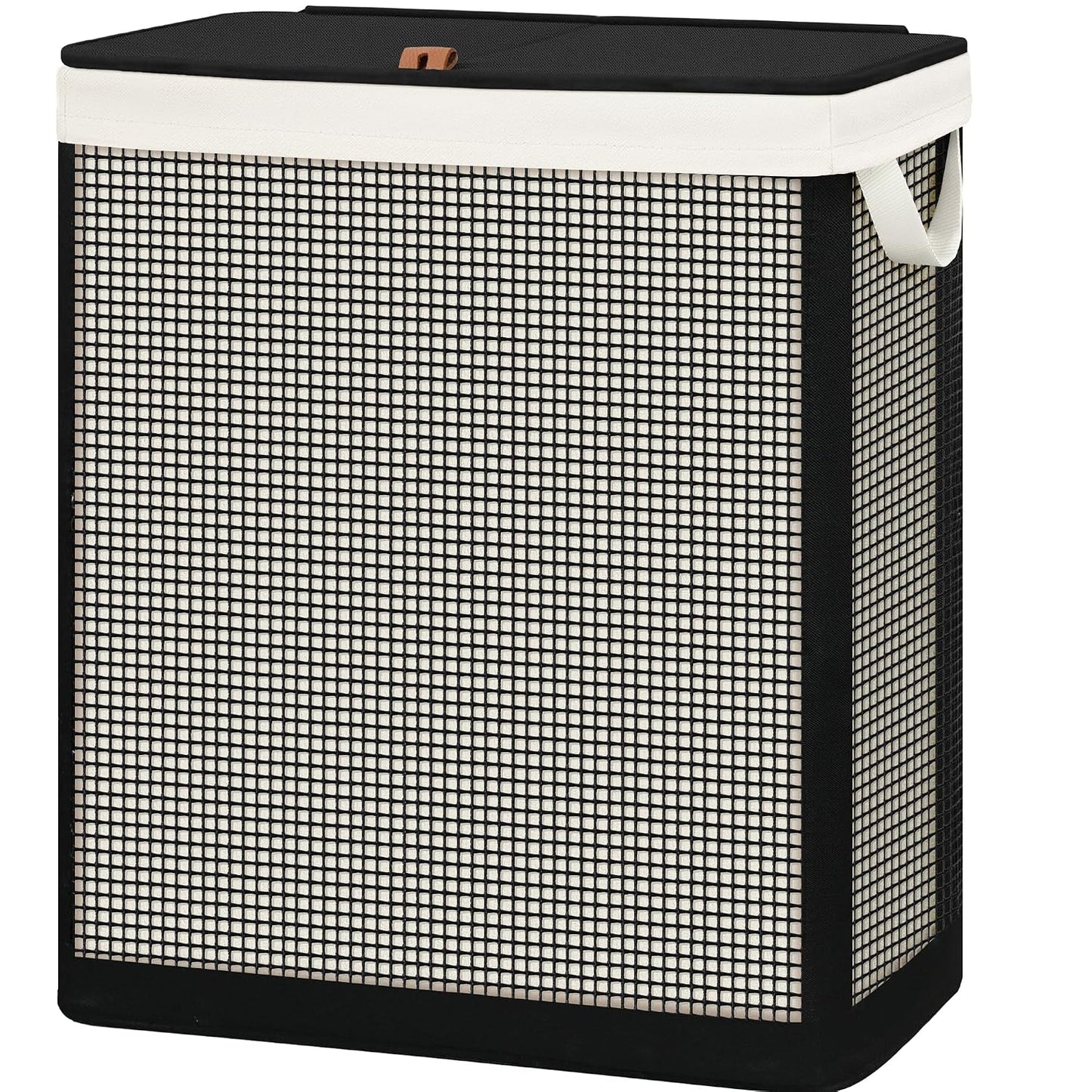 Double Laundry Hamper with Lid, 140L Large 2 Section Laundry Sorter, Laundry Basket with Removable Washable Canvas Liner Bag, Breathable Clothes Hamper for Bedroom Bathroom Laundry Room Closet