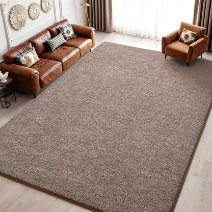 Keeko 4x6 Area Rugs for Living Room,Soft Washable Memory Foam Bedroom Rug | Indoor Throw Rug Low Pile Minimalist Non Slip Carpet for Kids Nursery Classroom Dorm Room Home Decor Brown and White