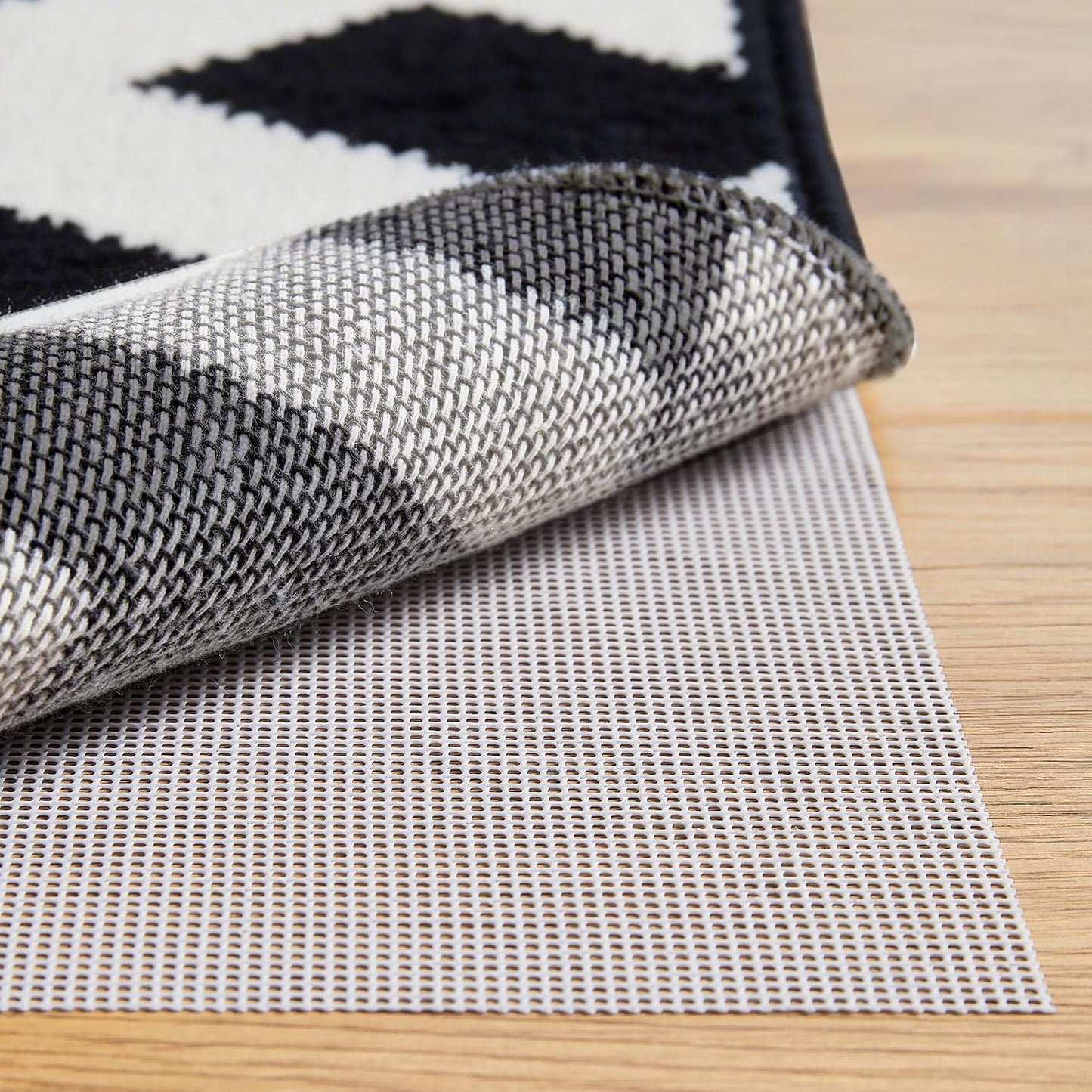Strong Rug Pad Gripper, 5X Non-Slip Power, Grips Help Keep Area Rugs Safe and in Place, Slip and Skid Resistant Pads for Hard Floors, Under Carpet Mat Cushion and Hardwood Protection 3x5 FT
