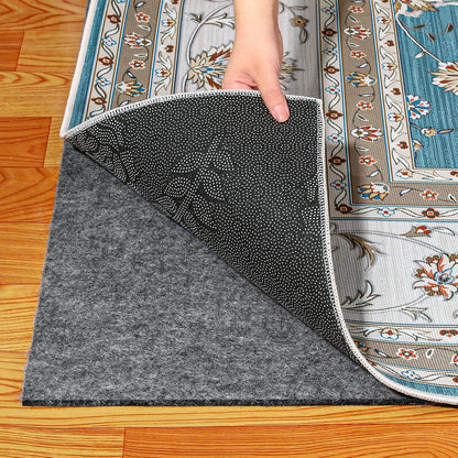 Waterproof Rug Pad 6x9 Ft, Under Area Carpet Padding, Non Slip Felt Rug Pads for Hardwood Floors, Protective Underlay Keeps Rugs in Place Without Wrinkles