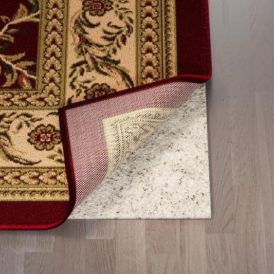 Ottomanson Non Slip Rug Pad Grip 3x16 1/8 Thick, Protection for Any Flooring Surface, Keep Your Runner Rug and Area Rugs in Place, 2'7" x 16', Beige